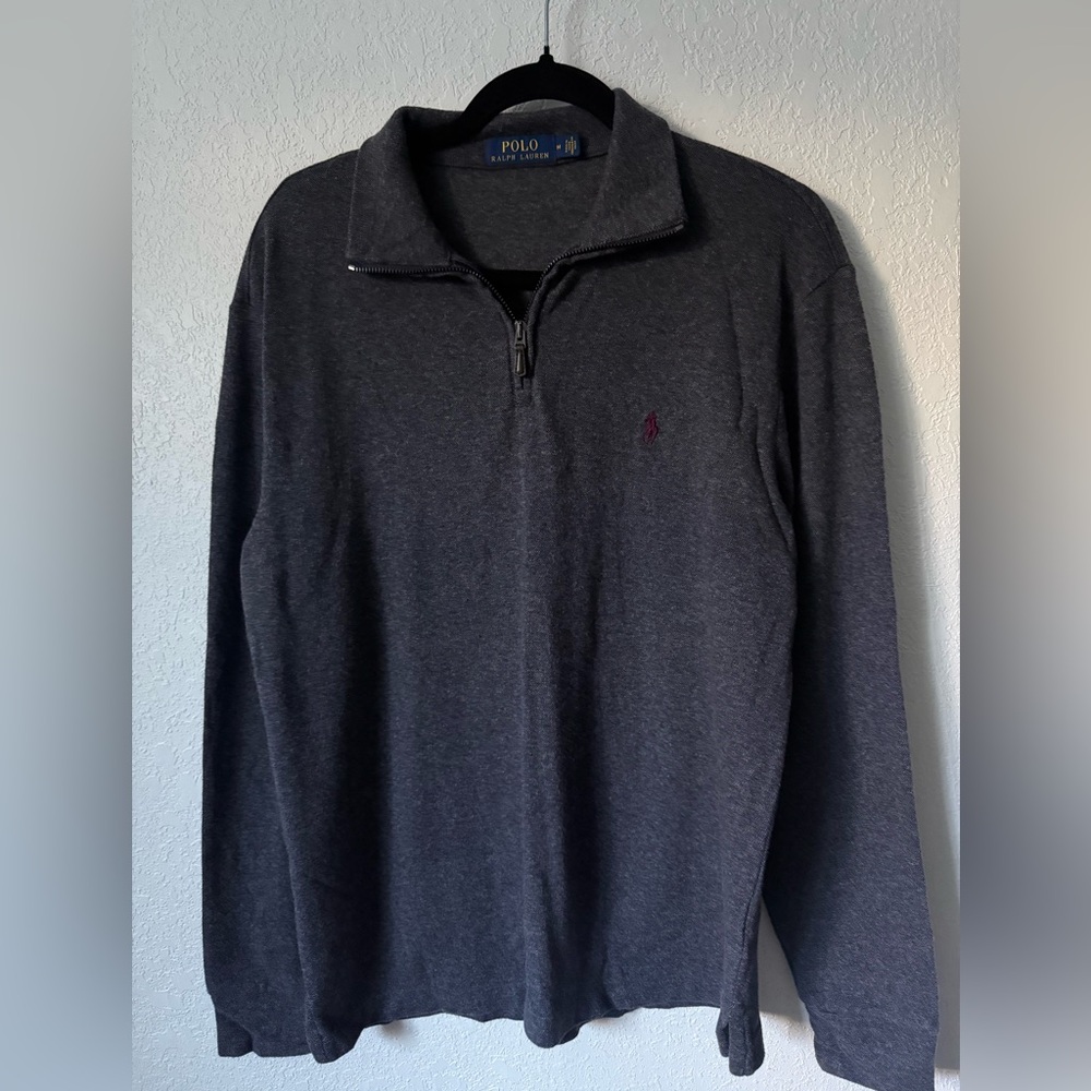 POLO Ralph Lauren Men's Blue Gray 1/4 Zip Pullover Sweater Cotton
Blend Size M